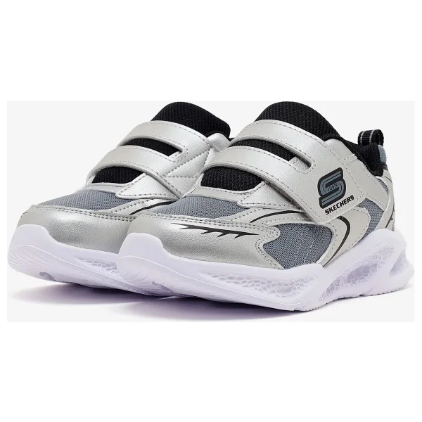 Skechers Meteor-Lights 401498N SLBK Gri Işıklı Erkek Bebek Spor Ayakkabı - Görsel 5