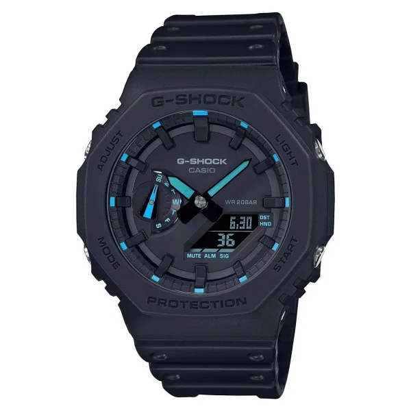 Casio G-Shock GA-2100-1A2DR Siyah-Mavi Erkek Kol Saati - Görsel 5