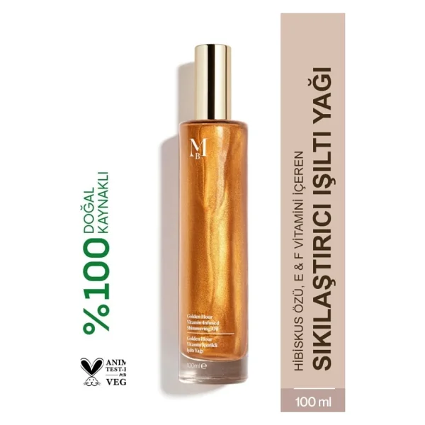 Misbahçe Golden Hour Vitamin içerikli Işıltılı 100 ml Saç Ve Vücut Yağı - Görsel 2