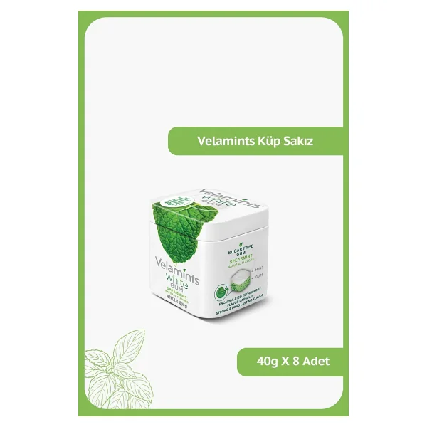 Ülker Velamints Yeşil Nane Aromalı Küp Sakız - 40 Gram - 8 Adet - Görsel 3