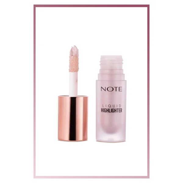 Note Nemlendirici Etkili 100 Soft Pink Likit Highlighter - Görsel 5