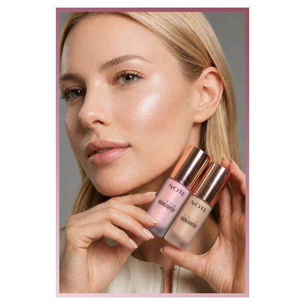 Note Nemlendirici Etkili 100 Soft Pink Likit Highlighter - Görsel 9