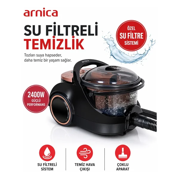Arnica Bora ET11371 850 W Su Filtreli Süpürge - Görsel 9