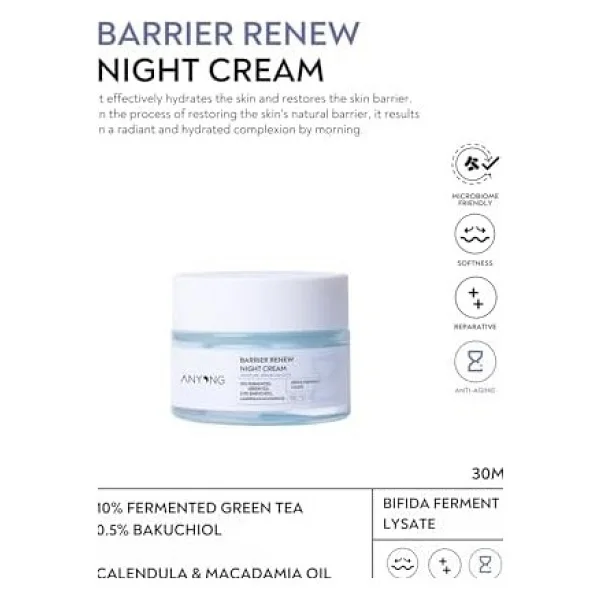 Anyong Bariyer Onarıcı, Yenileyici ve Yaşlanma Karşıtı 50 ml Gece Kremi - Görsel 4