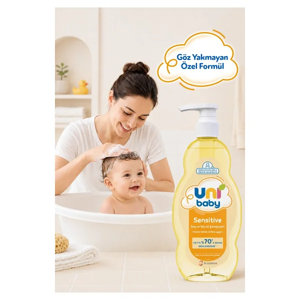 Uni Baby Sensitive Bebek Saç ve Vücut Şampuanı 700 ml - Görsel 10