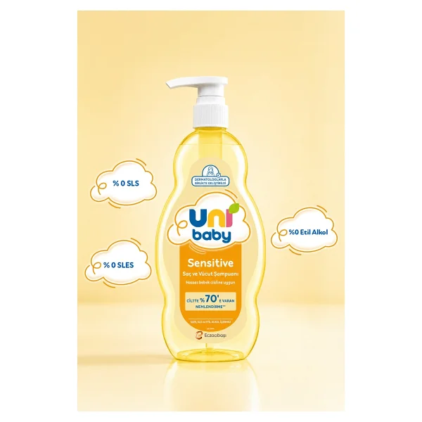 Uni Baby Sensitive Bebek Saç ve Vücut Şampuanı 700 ml - Görsel 9