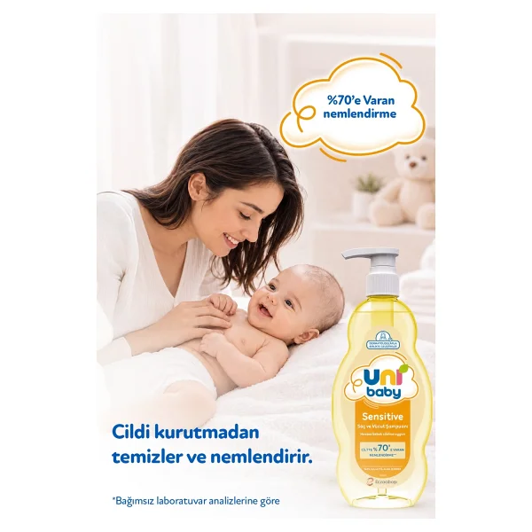 Uni Baby Sensitive Bebek Şampuanı 900 ml - Görsel 7