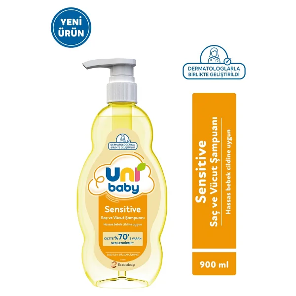 Uni Baby Sensitive Bebek Şampuanı 900 ml - Görsel 2