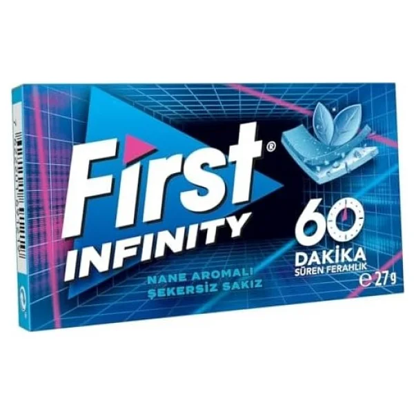 First Infinity 60 Dk Nane Aromalı Şekersiz Sakız 27 gr - 01-Siyah - Görsel 4