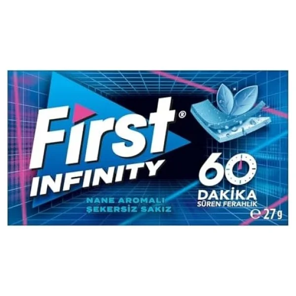 First Infinity 60 Dk Nane Aromalı Şekersiz Sakız 27 gr - 01-Siyah - Görsel 2