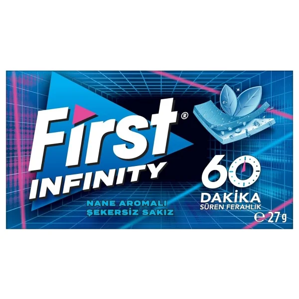 First Infinity 60 Dk Nane Aromalı Şekersiz Sakız 27 gr - 01-Siyah - Görsel 3