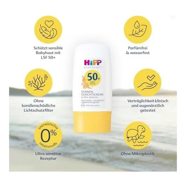 Hipp Babysanft 30 ml 50 Faktör Bebek Güneş Kremi - Görsel 2