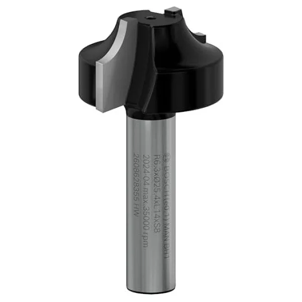 Bosch 2608628355 aksesuarı profil freze e 8 mm, R1 6,3 mm, D 25,4 mm, L 14,3 mm, G 46 mm - Görsel 4