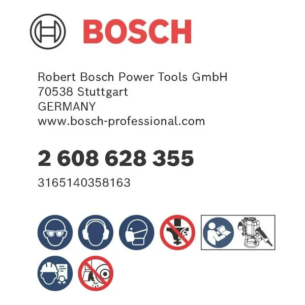 Bosch 2608628355 aksesuarı profil freze e 8 mm, R1 6,3 mm, D 25,4 mm, L 14,3 mm, G 46 mm - Görsel 2