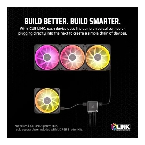 Corsair iCUE Link LX120 RGB CO-9051025-WW 12 cm Kasa Fanı - Görsel 4