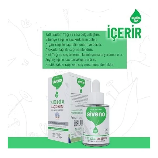 Siveno %100 Doğal 30 ml Saç Serumu - Görsel 4