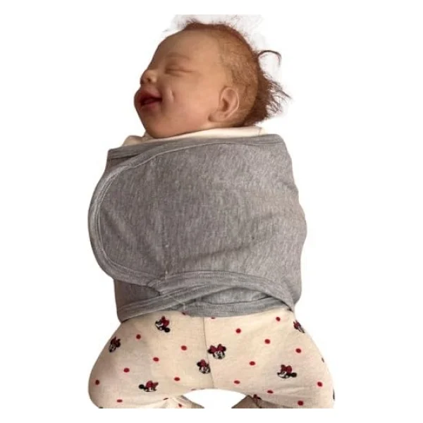 Bebek Kundak Kemer Yarım Kundak Ayarlanabilir Ergonomik Yenidoğan Kundak - Gri - Görsel 3