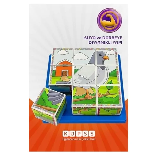 Uçan Hayvanlar 3D Puzzle - 9 Küp 6 Yapboz - Görsel 4