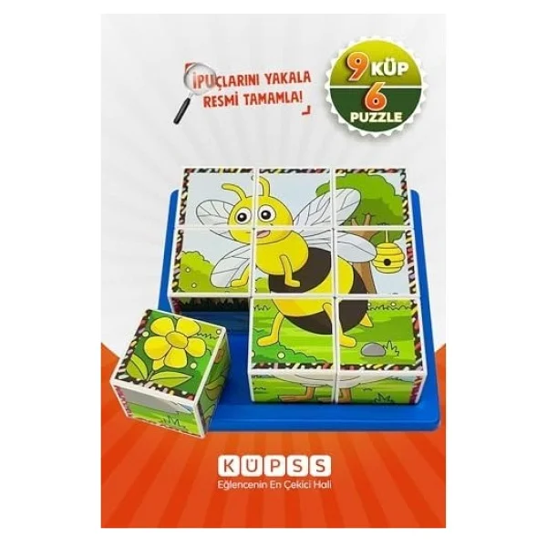 Uçan Hayvanlar 3D Puzzle - 9 Küp 6 Yapboz - Görsel 2