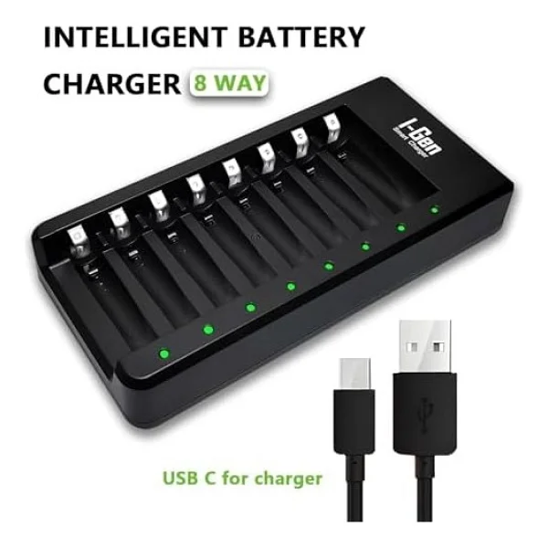 I-Gen G800 Usb Type-C 8'li Pil Şarj Aleti - Görsel 4