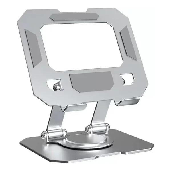 ROBEVE Tablet Standı 360 Derece Dönebilen Tablet Stand Katlanabilir Metal Tablet Tutucu Standı Tablet ve Telefon Tutucu Stant Tablet Tutucu Metal (Metalik Gri) - Görsel 2