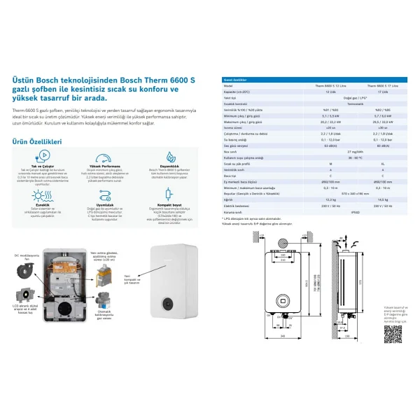 Bosch Therm 6600 S Hermetik Şofben (12 L/dk - Doğalgazlı) - 7736507514 - 4062321863609 - Görsel 4