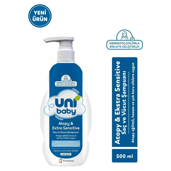 Uni Baby Atopy & Extra Sensitive Bebek Şampuanı 500 ml - Görsel 9