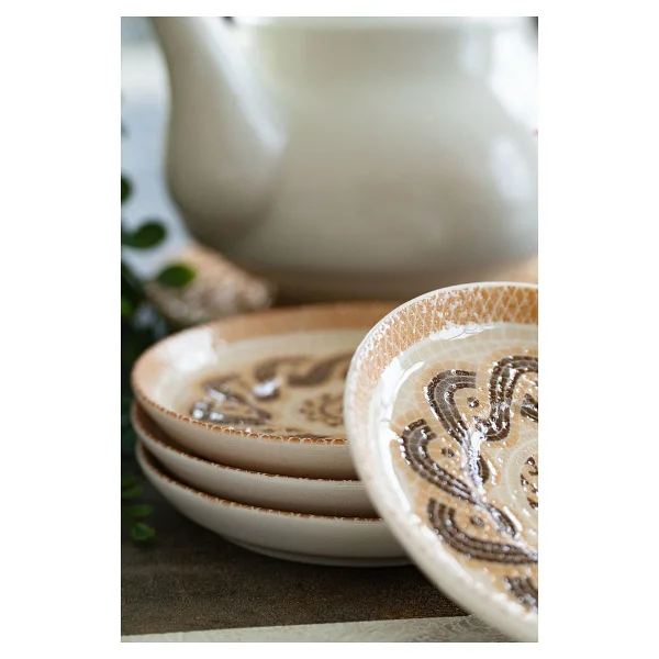 Heda Porselen Efes 12 cm 6'lı Porselen Çay Tabağı - Görsel 4