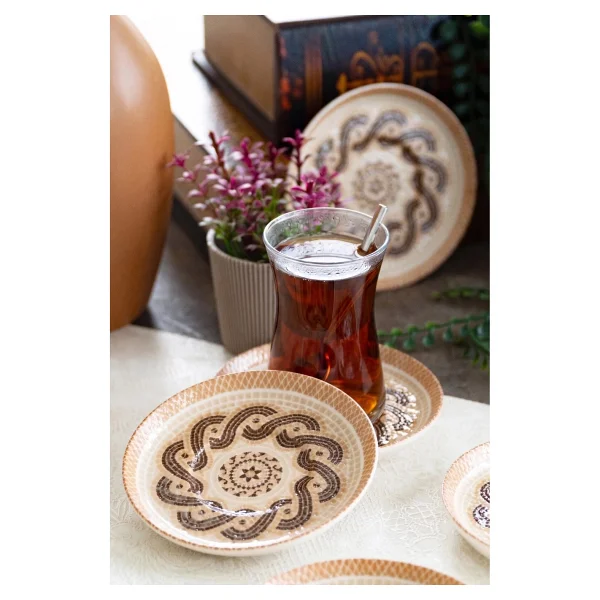 Heda Porselen Efes 12 cm 6'lı Porselen Çay Tabağı - Görsel 7