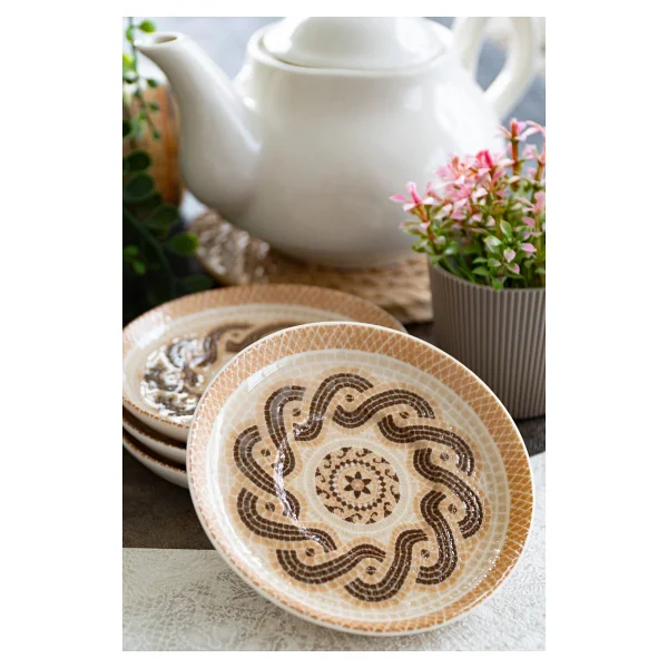 Heda Porselen Efes 12 cm 6'lı Porselen Çay Tabağı - Görsel 8