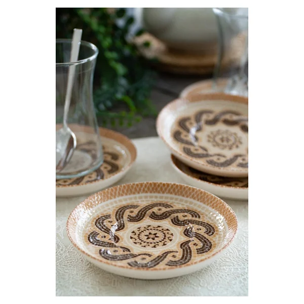 Heda Porselen Efes 12 cm 6'lı Porselen Çay Tabağı - Görsel 9
