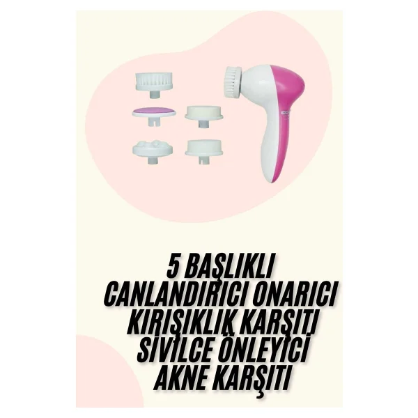 5 Başlıklı Titreşimli Cilt Temizleme Seti Canlandırıcı ve Onarıcı ( Lisinya ) - Görsel 7