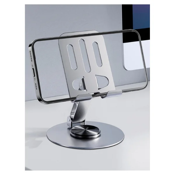 ACL Metalik Telefon Ve Tablet Tutucu Stand - Atd-01 360 Derece Dönen, Katlanabilir Ve Silikon Koru - Görsel 4