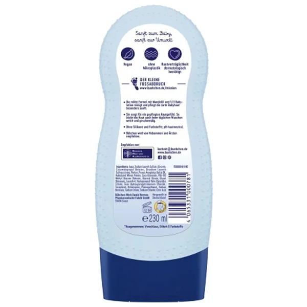 Bübchen Doğumdan Itibaren Yıkama Ve Duş Kremi Badem Yağı Ve 1/3 Bebek Losyonu Içerir 230ml - Görsel 2