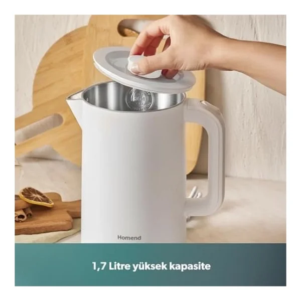 Homend Heatrow Cool Touch 1618H XL 2200 W Kettle - Görsel 3