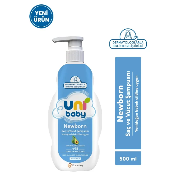 Uni Baby Newborn Yenidoğan Saç ve Vücut Şampuanı 500 ml - Görsel 10
