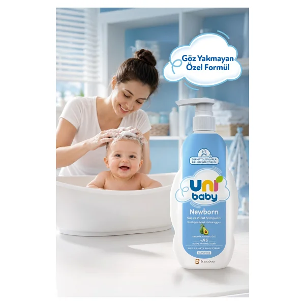 Uni Baby Newborn Yenidoğan Saç ve Vücut Şampuanı 500 ml - Görsel 6