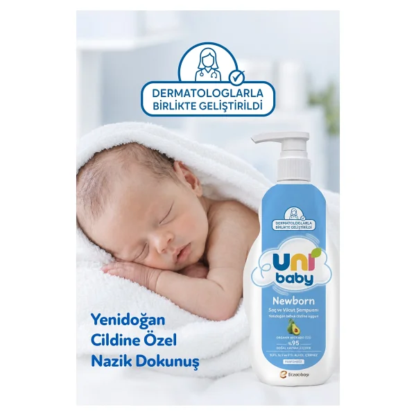 Uni Baby Newborn Yenidoğan Saç ve Vücut Şampuanı 500 ml - Görsel 2