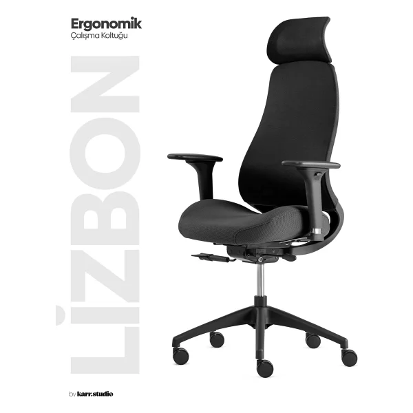 Karr Office Lizbon Ergonomik Gri Çalışma Koltuğu - Görsel 9