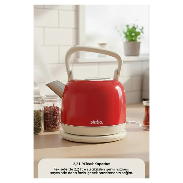 Sinbo SK-8035 Kırmızı 1800 W 2.2 lt Kettle - Görsel 7