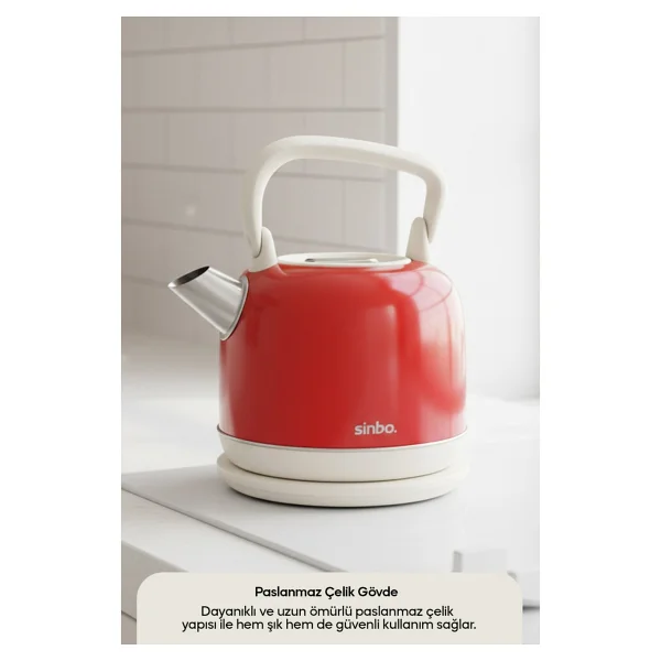 Sinbo SK-8035 Kırmızı 1800 W 2.2 lt Kettle - Görsel 5