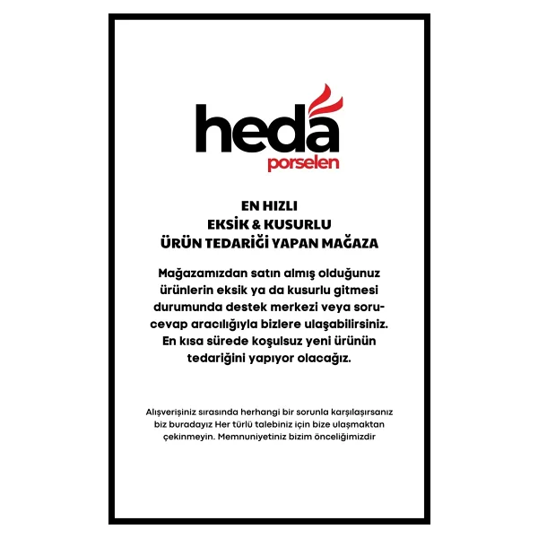 Heda Porselen Rüya Altın Yaldızlı 6'lı Porselen Çay Tabağı - Görsel 6