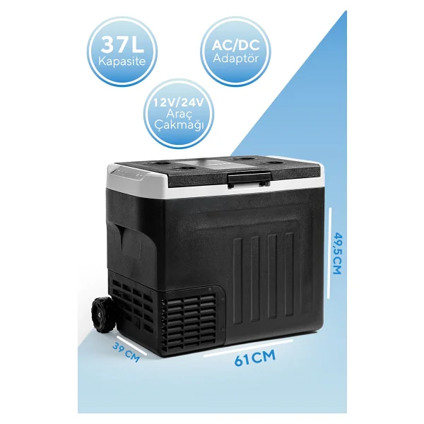 Kumtel HCAR-01 12V-24 V 37 lt Araç Buzdolabı - Görsel 7