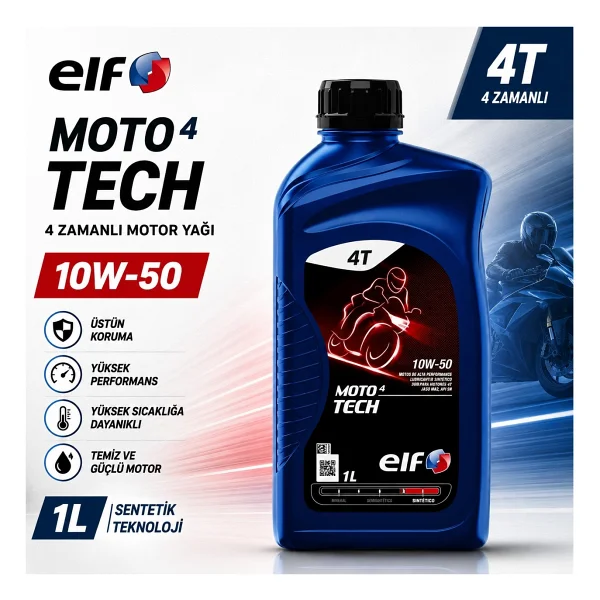Elf Moto 4 Tech 10W-50 4T 1 lt Motosiklet Yağı - Görsel 3
