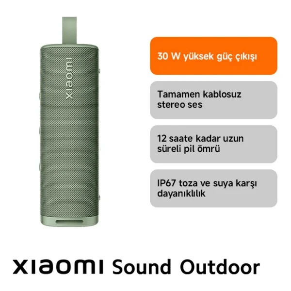 Xiaomi Sound Outdoor Mavi Bluetooth Hoparlör - Görsel 9