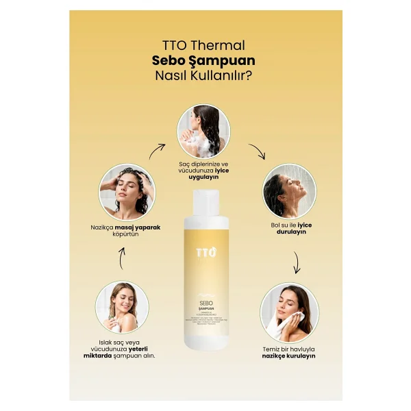 Tto Thermal Sebo Şampuan 250 Ml - Onarıcı ve Yoğun Nemlendiricili Kepek ve Egzama Karşıtı - Görsel 7