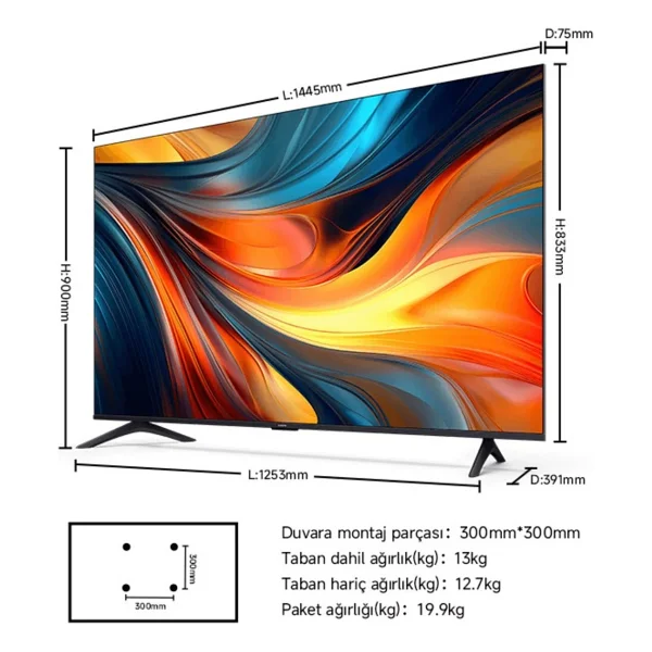 Xiaomi A 4K Ultra HD 65" 165 Ekran Uydu Alıcılı Google Smart LED TV - Görsel 4