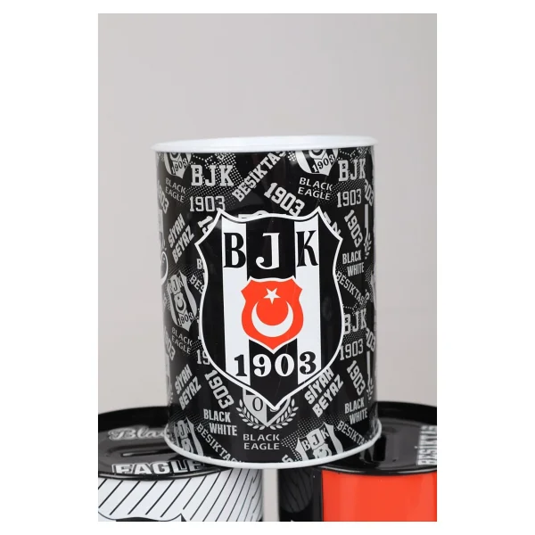 Beşiktaş "Dekomus Cep Defteri Hediyeli" Yeni Sezon Lisanslı "Tekli" Metal Kumbara - Görsel 5