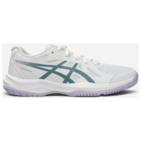 Asics Upcourt 6 GS 1074A045-102 Beyaz-Yeşil Çocuk Voleybol Ayakkabısı - Görsel 6