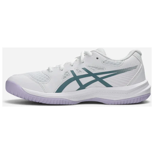 Asics Upcourt 6 GS 1074A045-102 Beyaz-Yeşil Çocuk Voleybol Ayakkabısı - Görsel 2